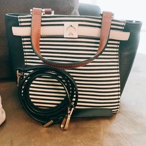 KATE SPADE Houston Street Leo Striped Leather Bag